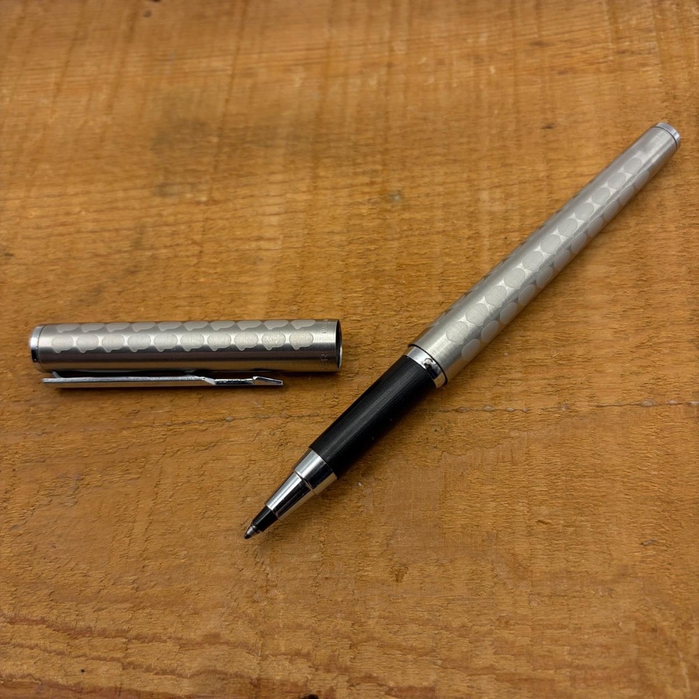 Vintage Parker Harlequin Ballpoint Pen "Circlet" Pattern‎ CIBA Pharma Logo